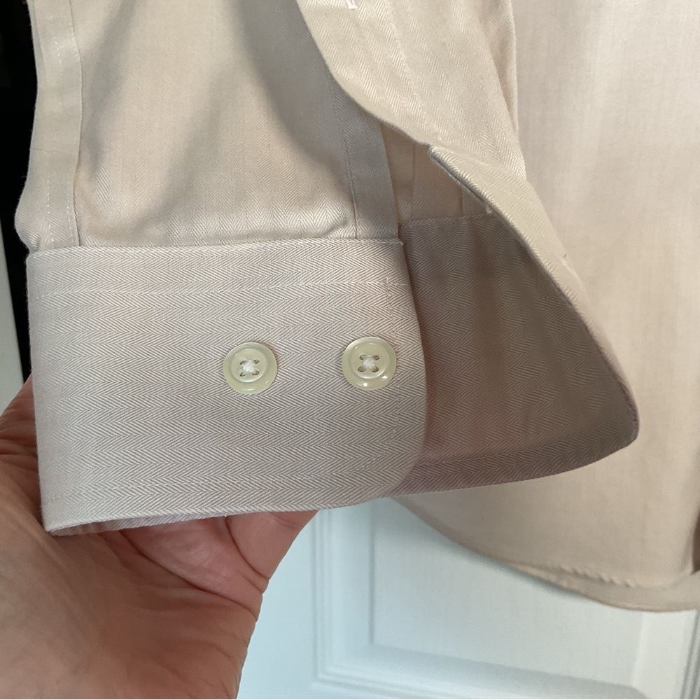 Joseph Abboud Men's Long-Sleeve Dress Shirt in Light Tan - Picture 3 of 8